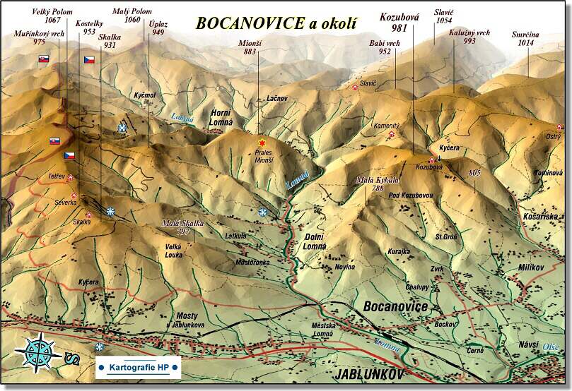 Mapa Bocanovice