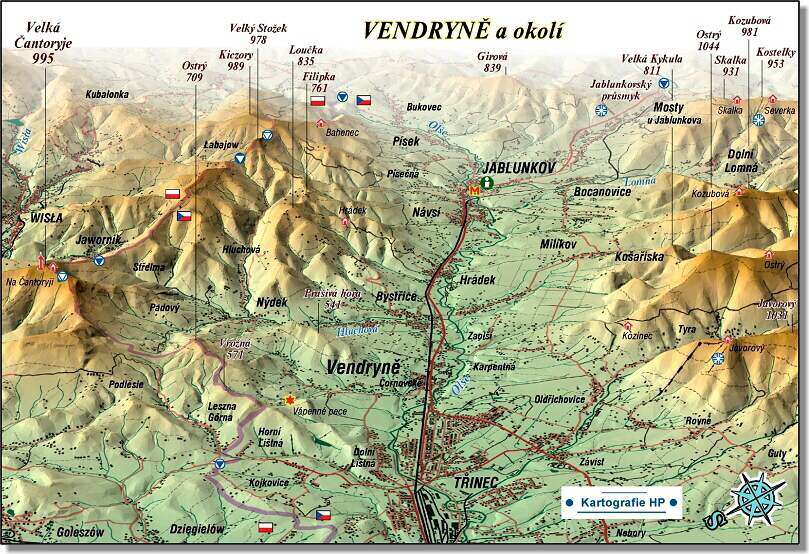 Mapa Vendryne